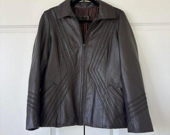 Vintage Brown leather jacket size m