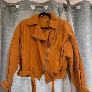 Chaqueta de pana naranja de Free People imagen 2