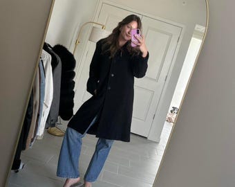 Black 100 vintage wool coat