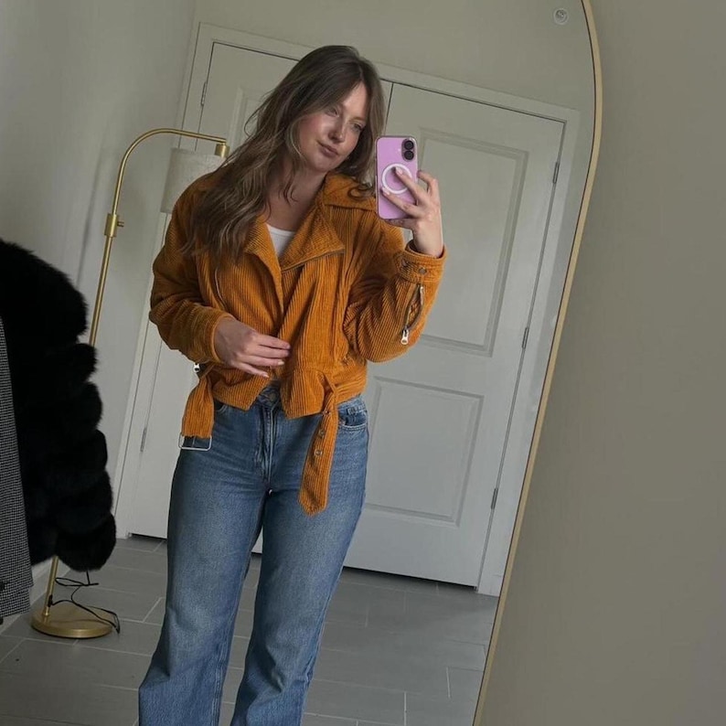 Chaqueta de pana naranja de Free People imagen 1