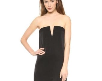 BCBG Maxazria escote pronunciado negro