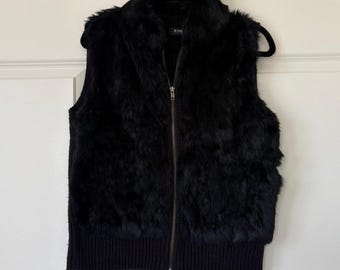 Vintage Real rabbit fur knit vest