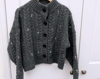 Something navy grey and silver