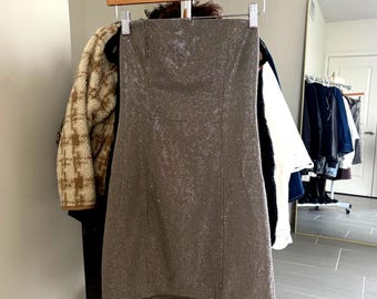 Zara rhinestone strapless mini bodycon
