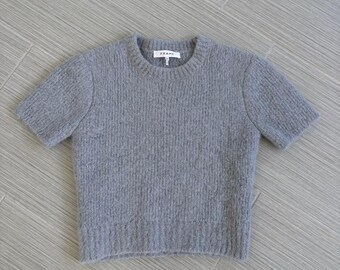 suéter de lana de alpaca azul