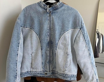 Vintage two tone denim bomber