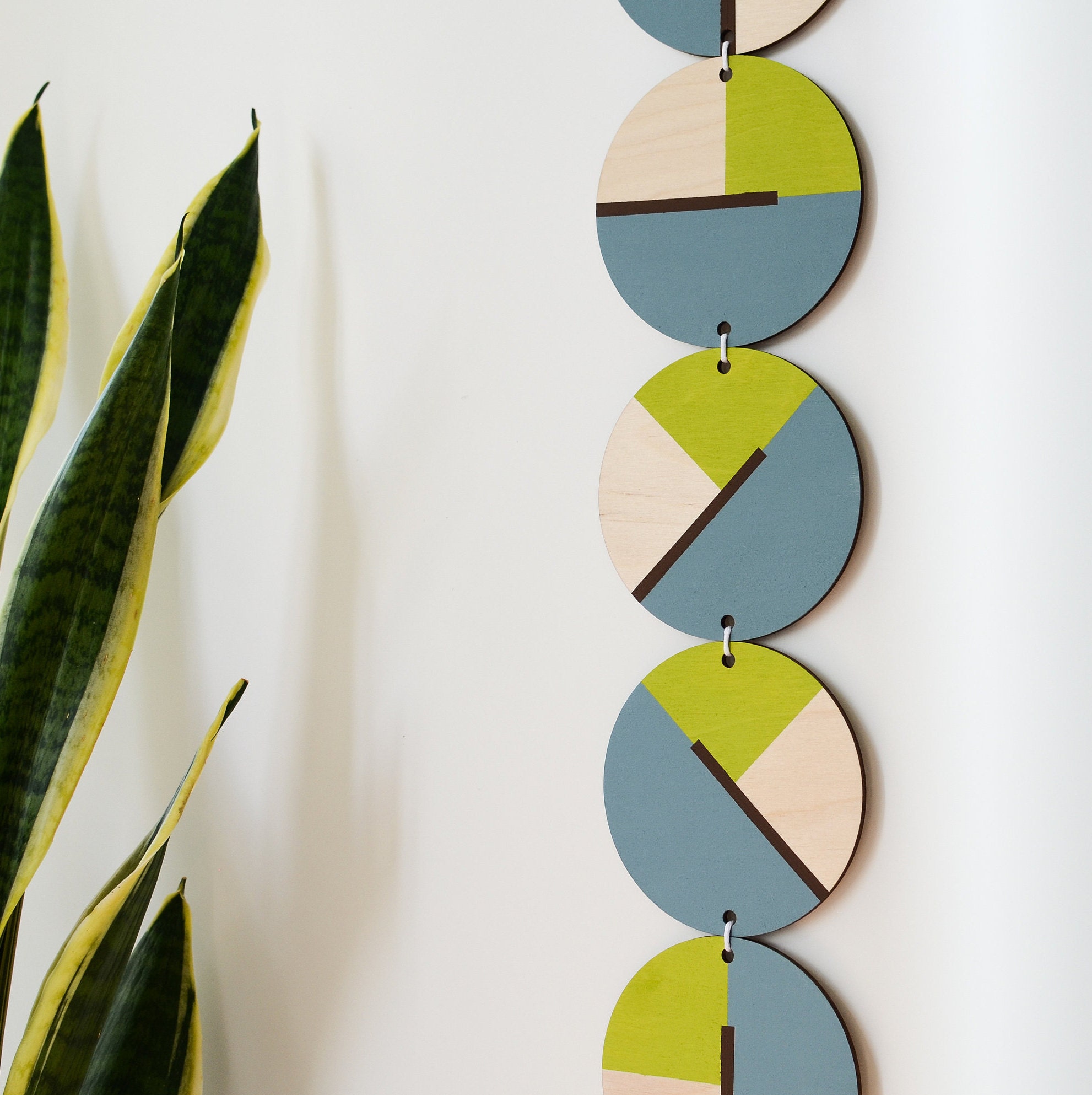 Geometric Wall Hanging Modern Wall Hanging Blue Green Etsy