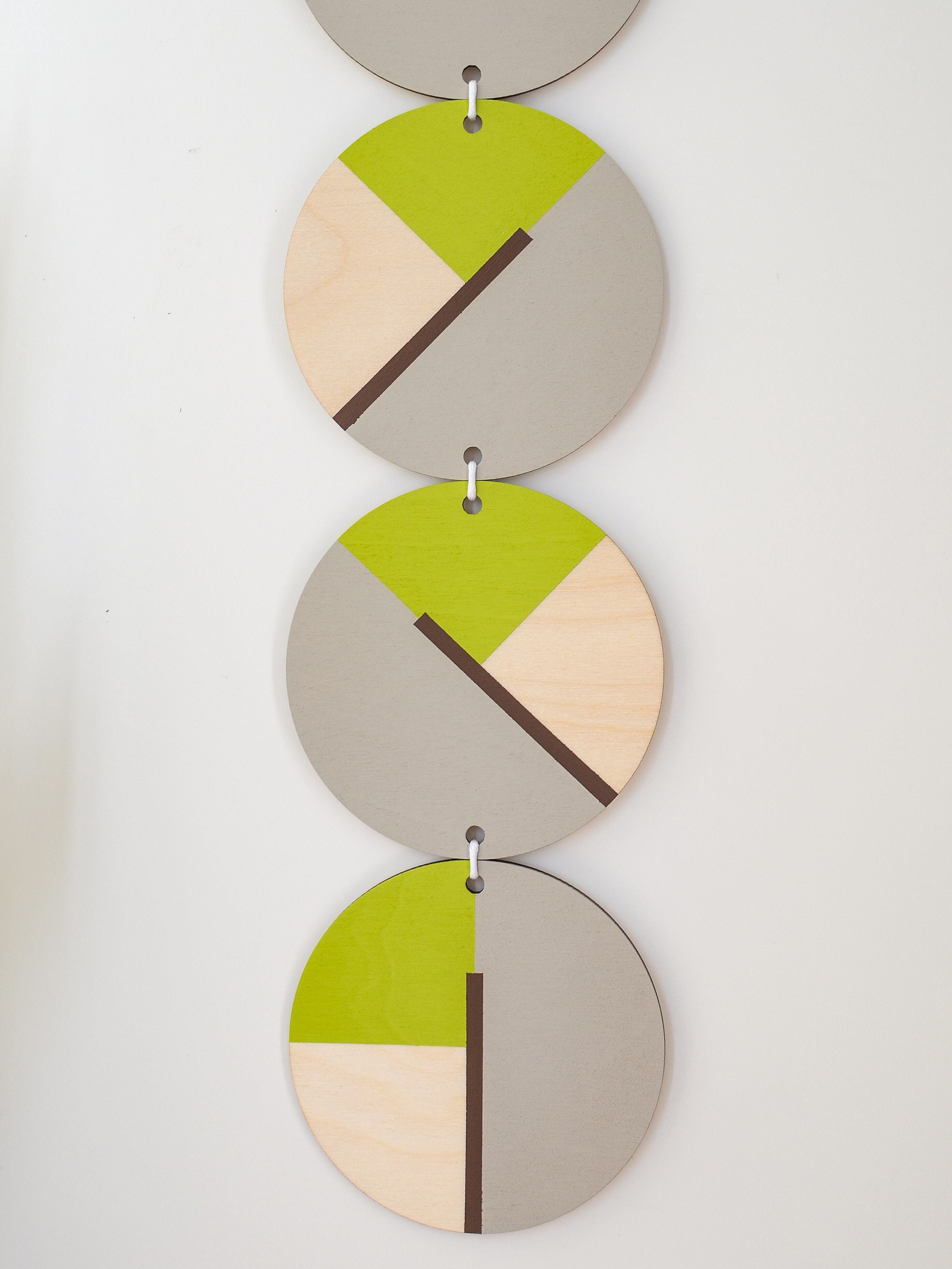 Lime Green Wall Hanging Modern Home Decor Mid Century Wall Etsy
