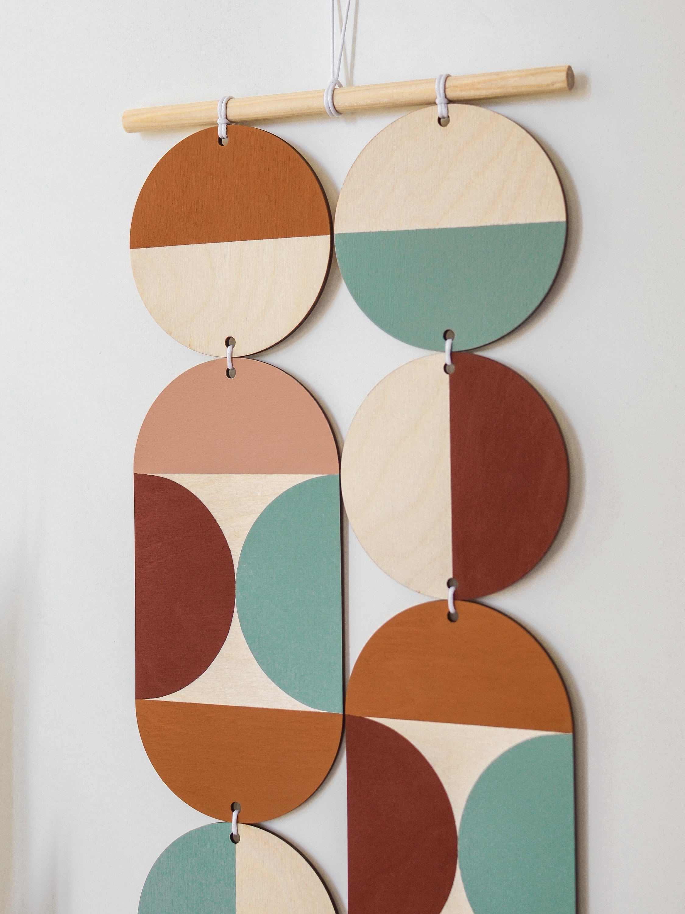 Geometric Wall Hanging Plywood Decor Mid Century Wall Etsy