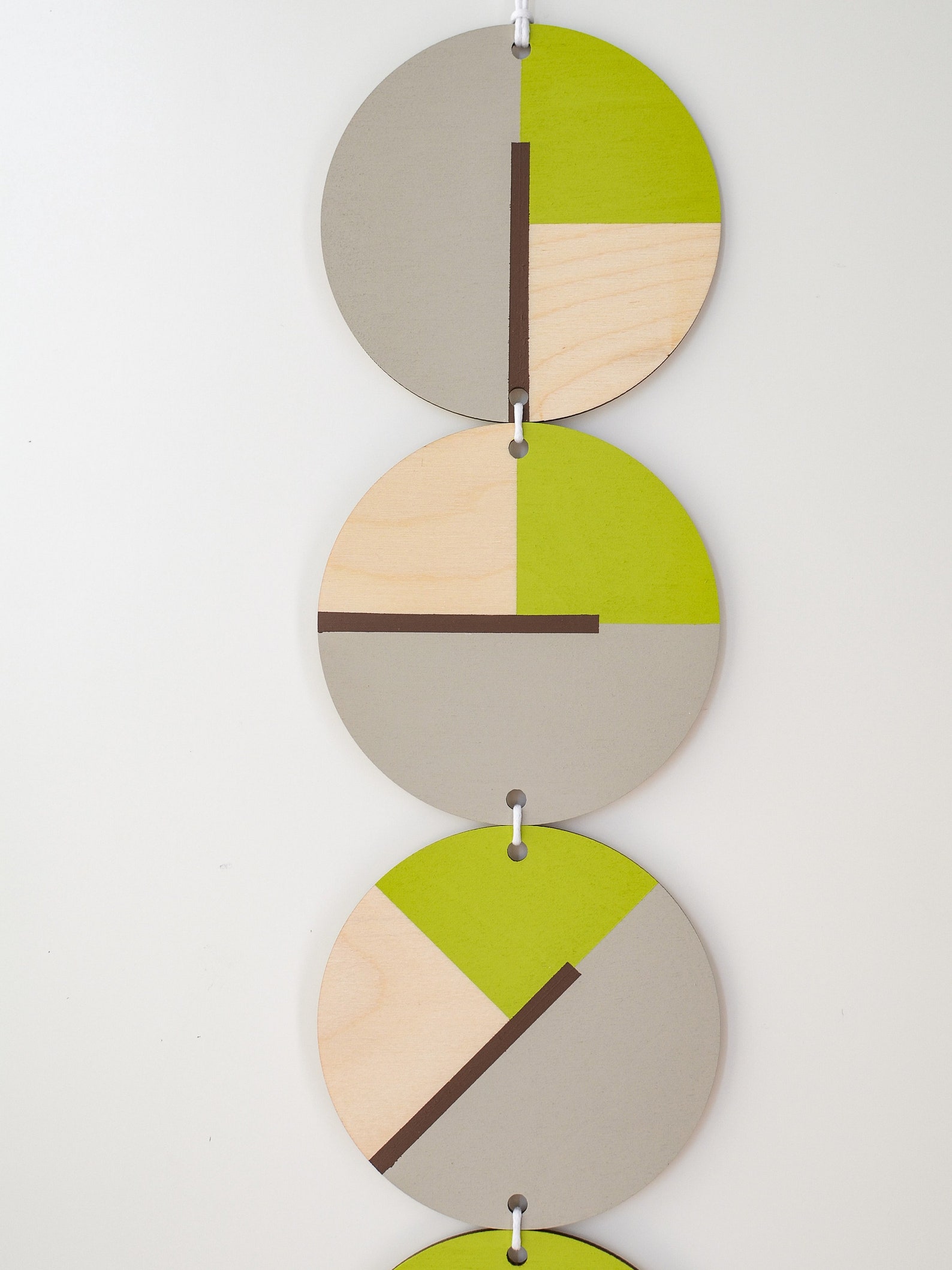 Lime Green Wall Hanging Modern Home Decor Mid Century Wall Etsy