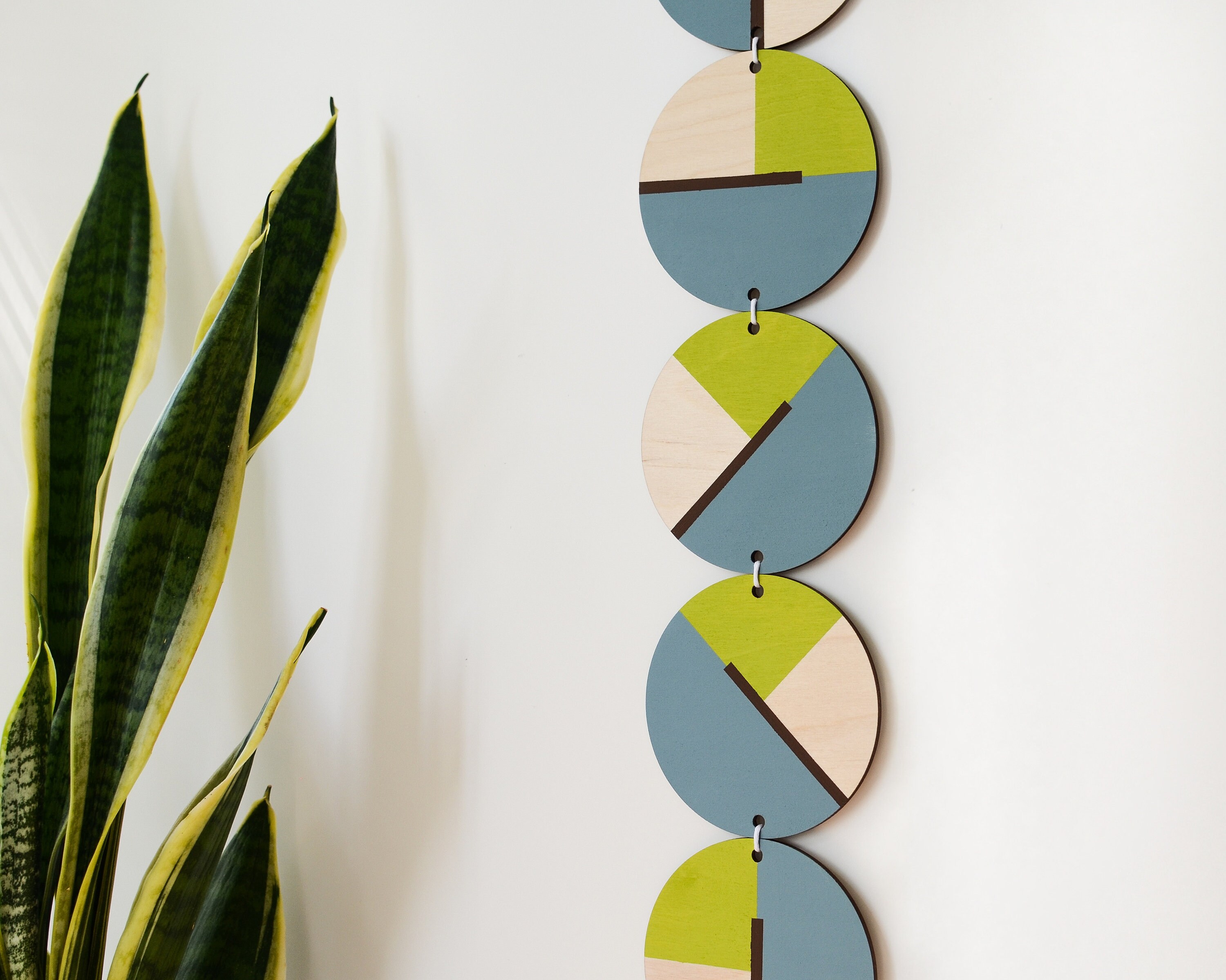 Geometric Wall Hanging Modern Wall Hanging Blue Green Etsy