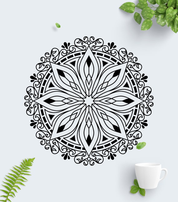 Mandala Ornament Svg Mandala Svg File Mandala Monogram Svg Etsy
