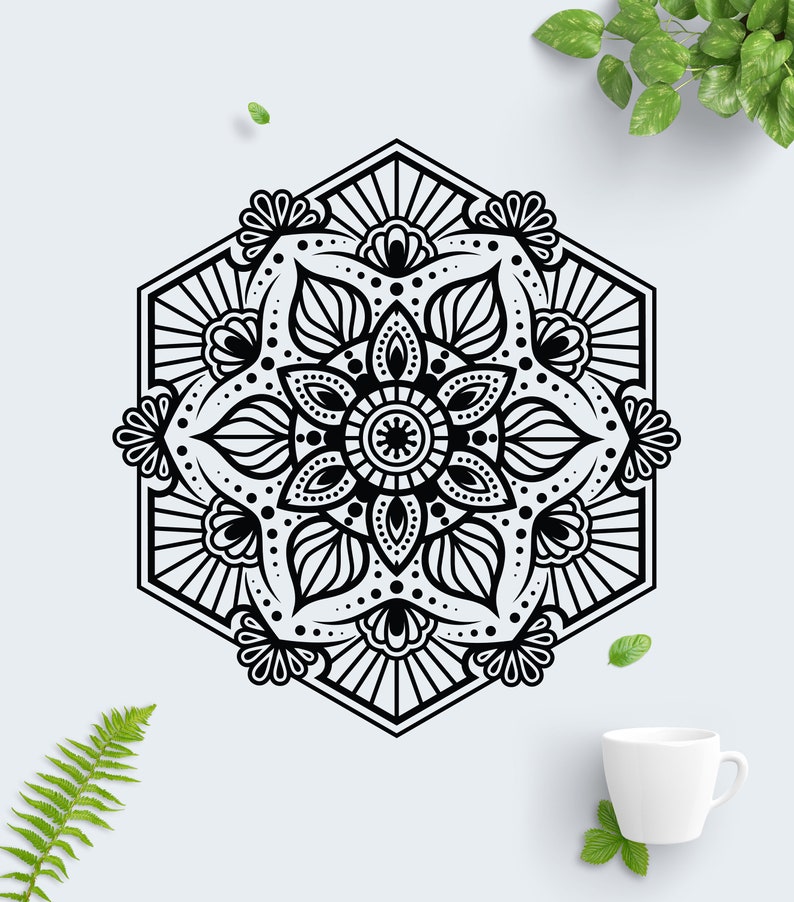 Download Hexa Mandala Mandala Svg File Mandala Monogram Svg Mandala Etsy PSD Mockup Templates