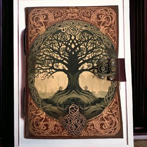 Vintage Tree of Life Leather Journal Notebook Deckledge Pages 5 X 7 ...