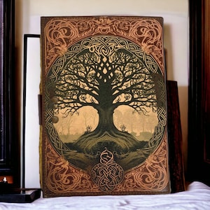 Vintage Tree of Life Leather Journal Notebook Deckledge Pages 5 X 7 ...