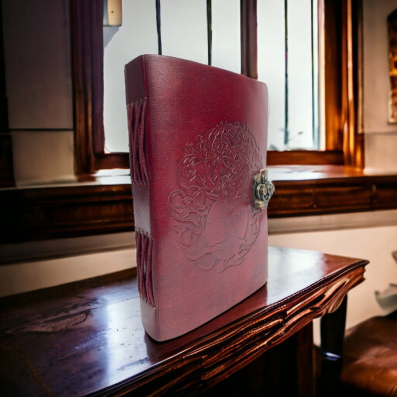 Antique Tree of Life Leather Journal Notebook White Pages 5 X 7 Inches ...