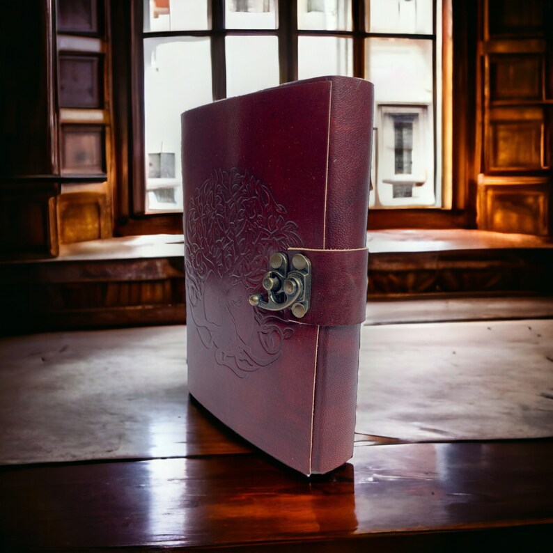 Antique Tree of Life Leather Journal Notebook White Pages 5 X 7 Inches ...