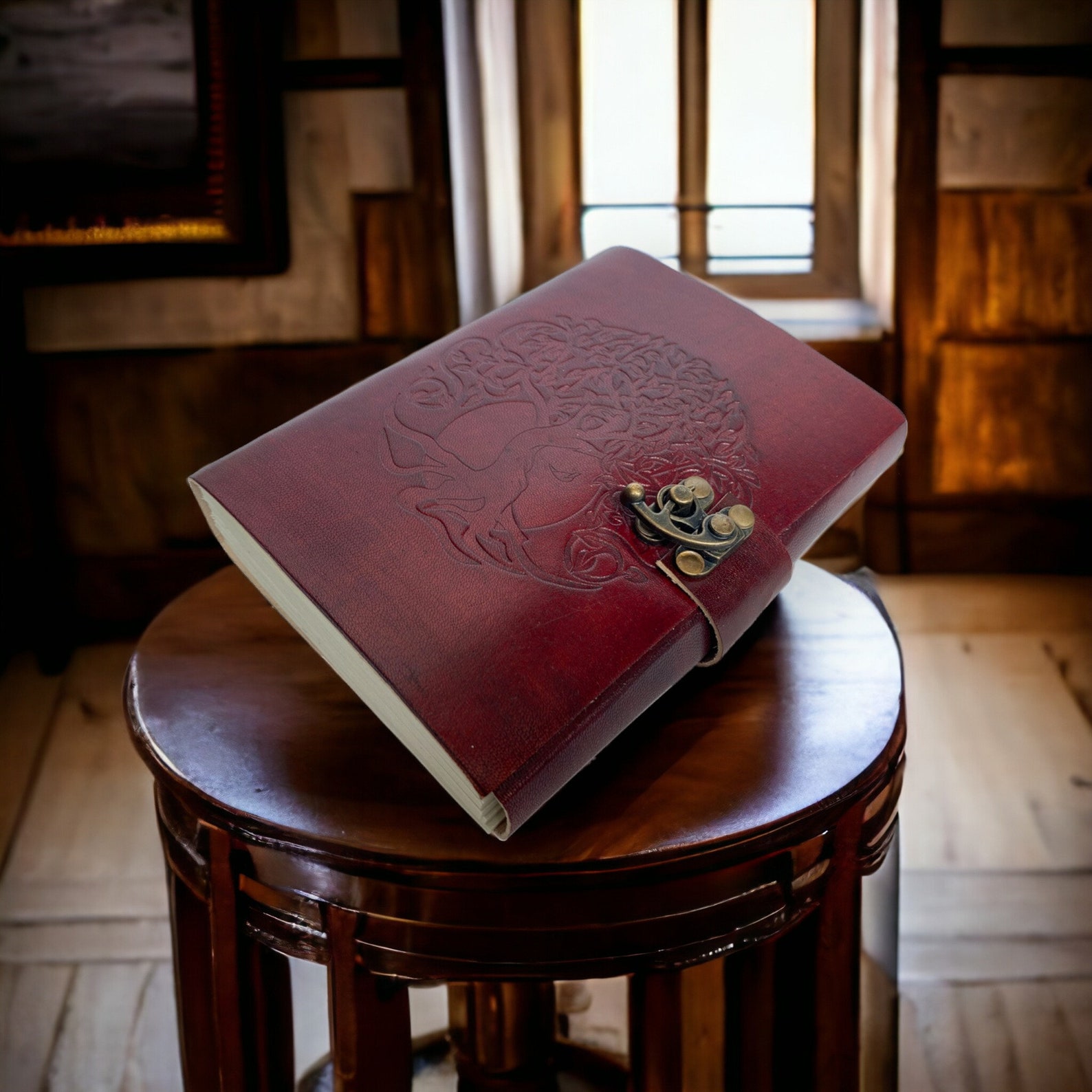 Antique Tree of Life Leather Journal Notebook White Pages 5 X 7 Inches ...
