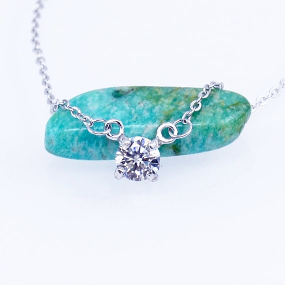 Solitaire Half Carat White Moissanite 