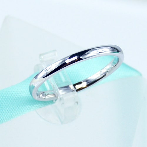 925 Sterling Silver 2MM Plain Wedding Band Etsy