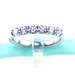 3MM White Moissanite Diamond Wedding Band, 925 Sterling Silver, Platinum Plated 