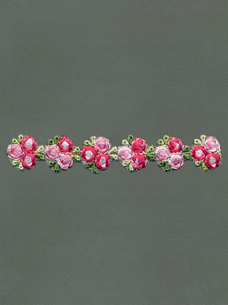 Polyester Organdy Embroidered Trim, 6.75m - Etsy