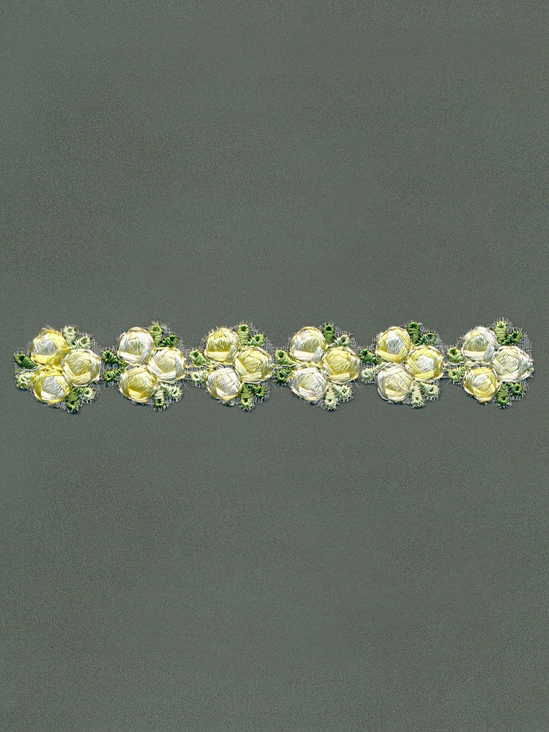 Polyester Organdy Embroidered Trim, 6.75m - Etsy