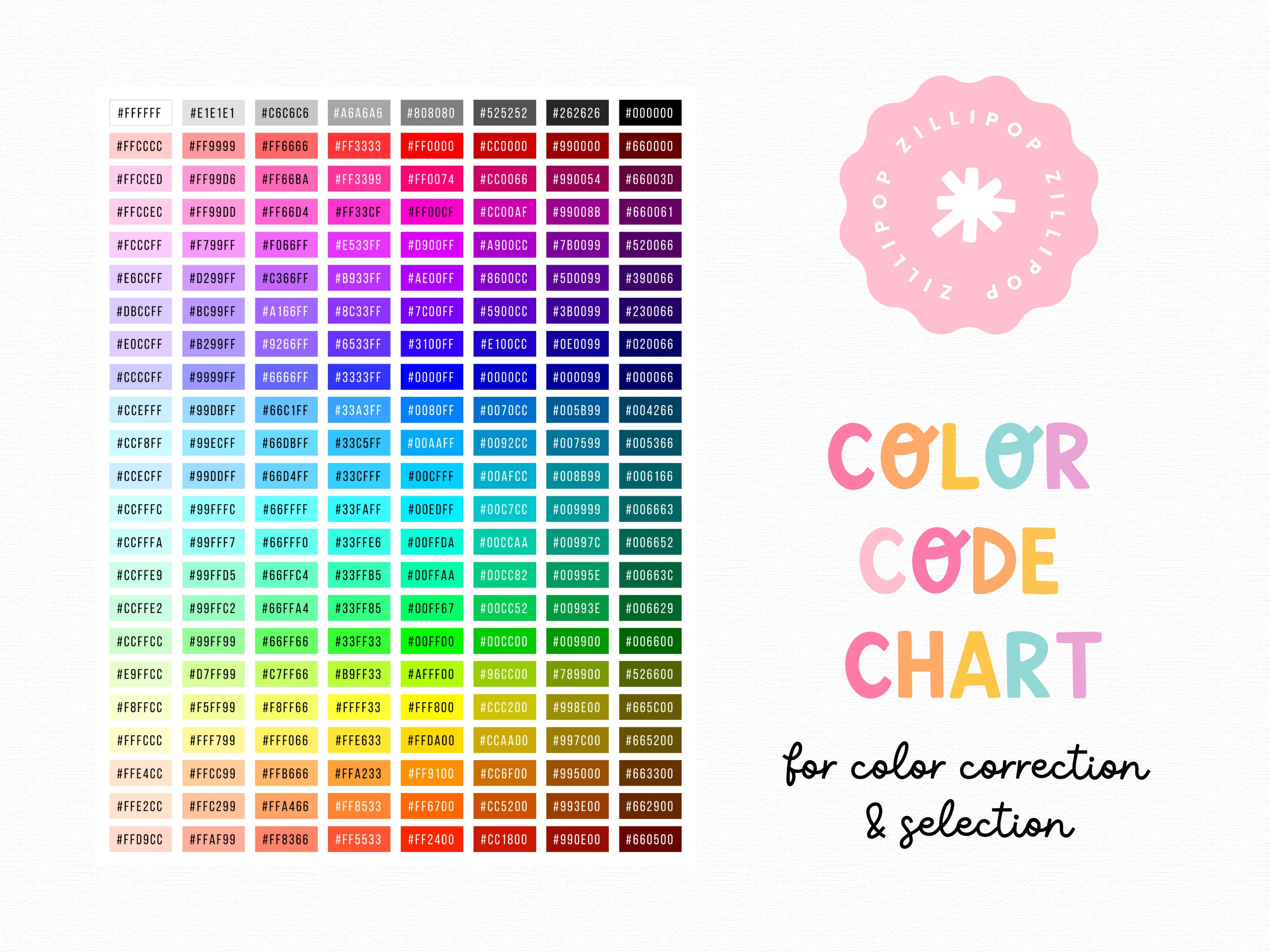Soucolor 72 Colored Pencils Color Chart Swatch Prefilled W/ Numbers Artist  Reference Printable Adult Coloring Resource PDF 2 Pages 