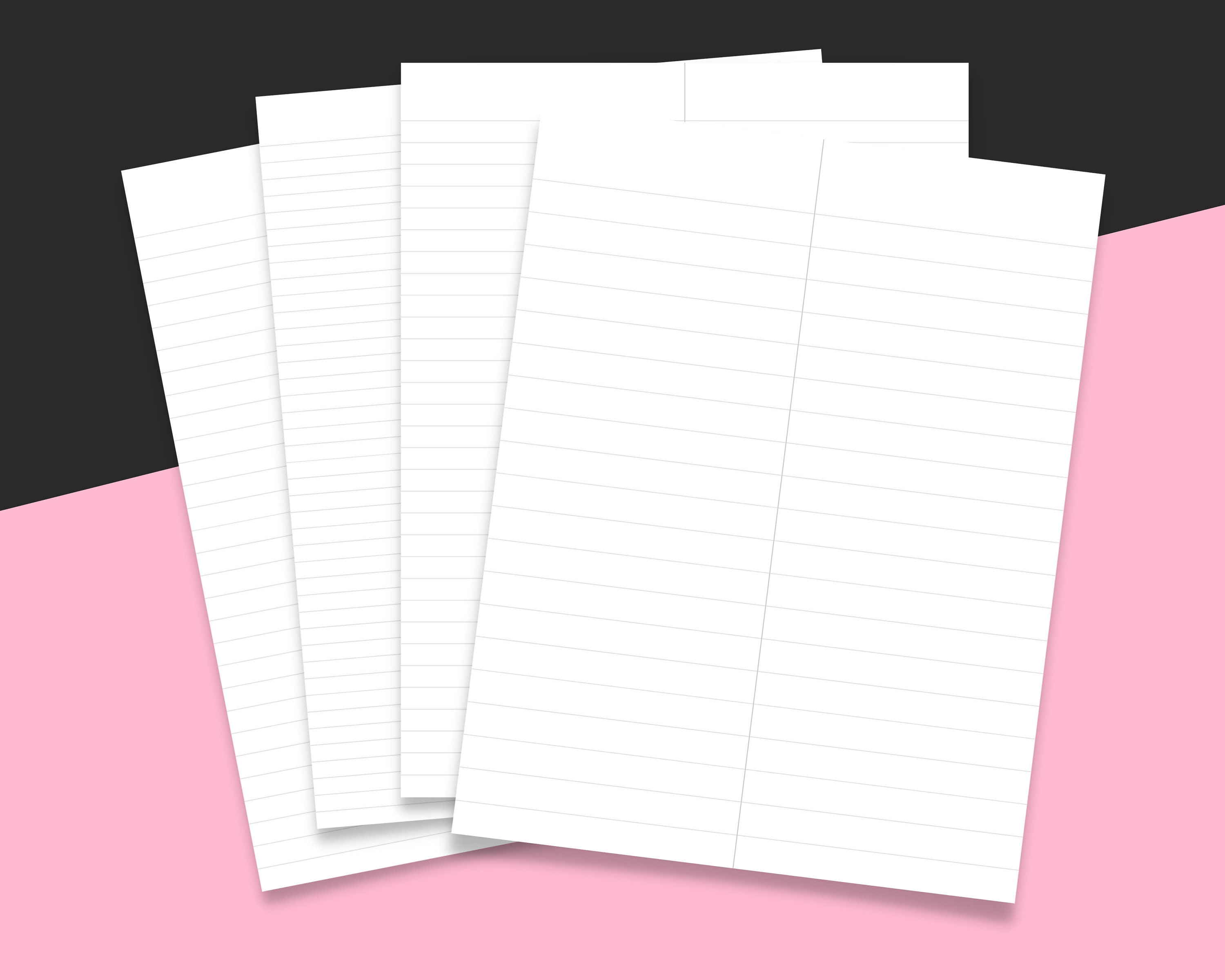 Ruled Page Stickers - Ruled Page Pngs - Transparent Ruled Pages - Ruled ...