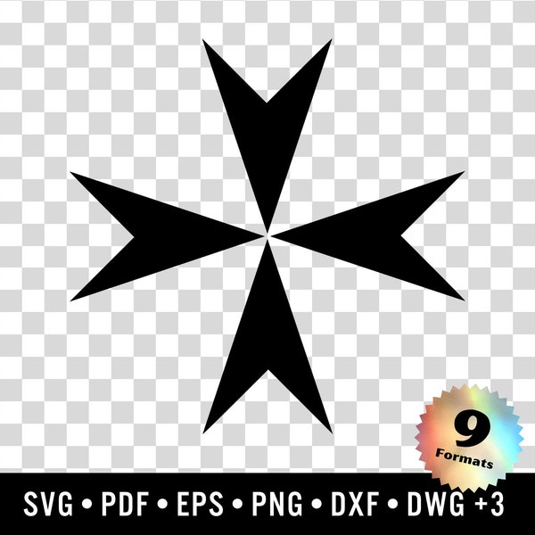 Sublimation Maltese Cross - Etsy