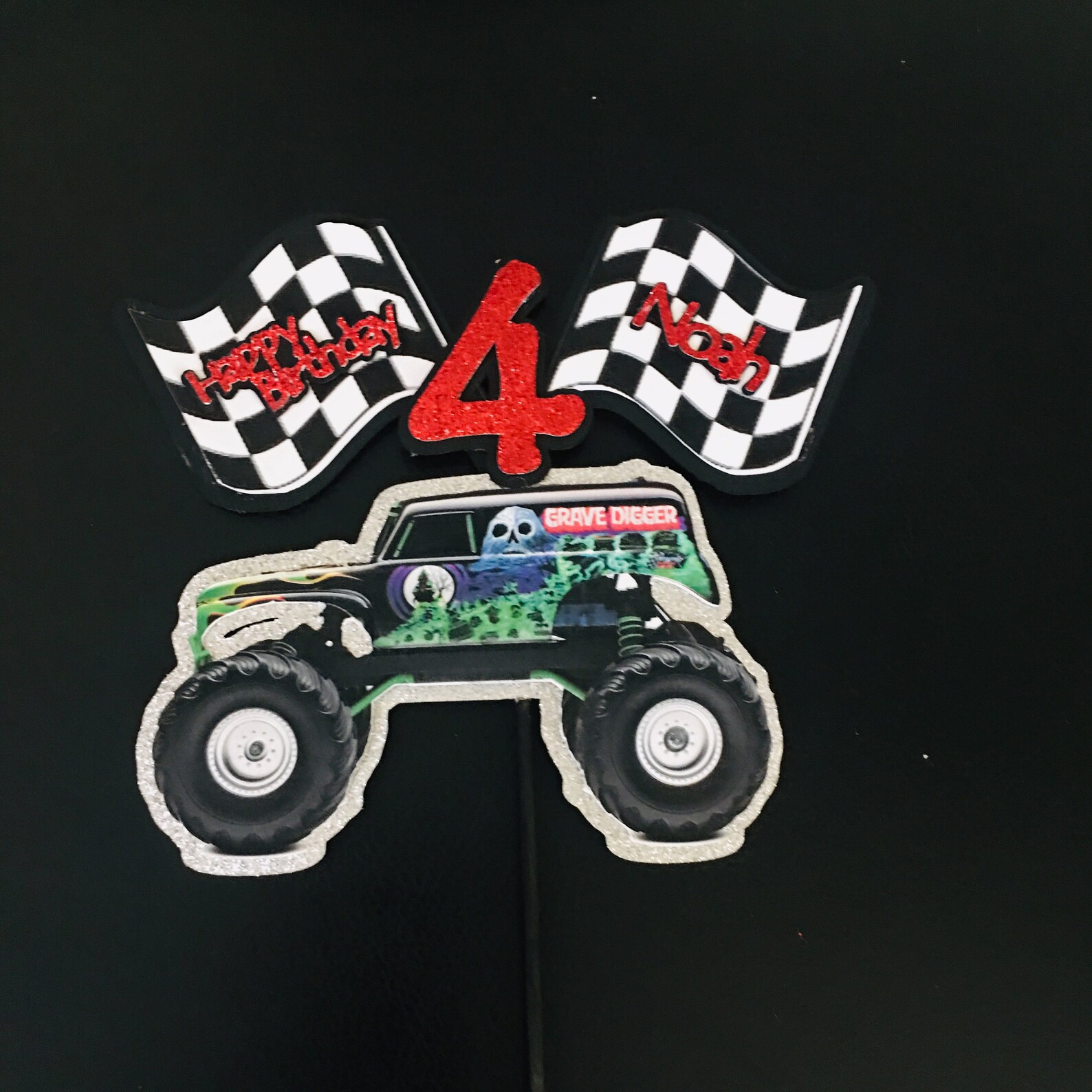 Monster truck Cake Topper Monster jam cake topper custome Monster truck Cake Topper Monster jam cake topper custome