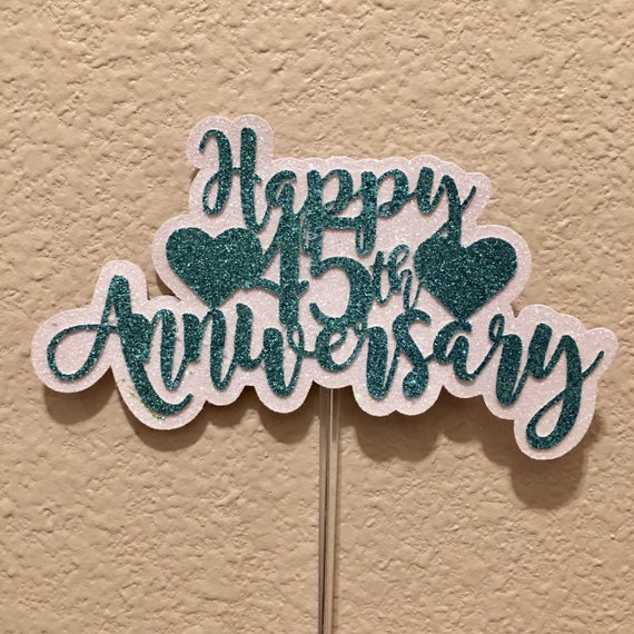 Anniversary Cake Topper Anniversary custom cake topper Etsy