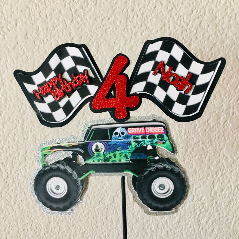 Monster truck Cake Topper Monster jam cake topper custome Monster truck Cake Topper Monster jam cake topper custome