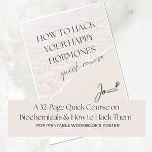 Hack Your Happy Hormones / Quick Course/ PDF / Printable / Downloadable / Dopamine / Endorphins / Oxytocin / Serotonin / Stress Buster
