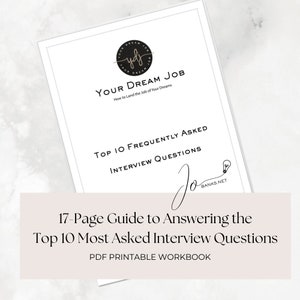 Preguntas de la entrevista / Preparación de la entrevista / Cómo prepararse para las entrevistas / PDF / Imprimible / Descargable / Entrevista / Habilidades de entrevista