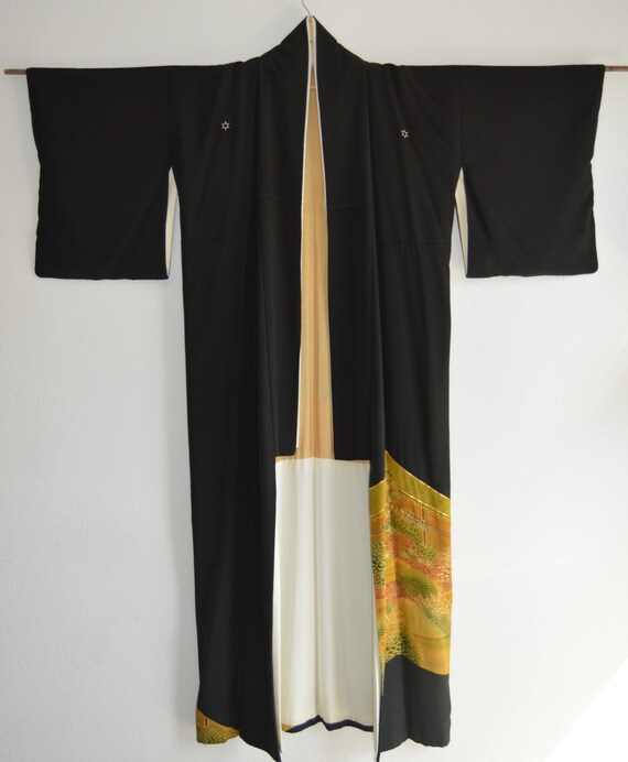 Japanese F090401 Splendid Gorgeous Tsujigahana Homongi Kimono Vintage