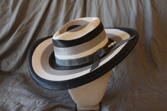 Greyscale Vintage Summer Hat