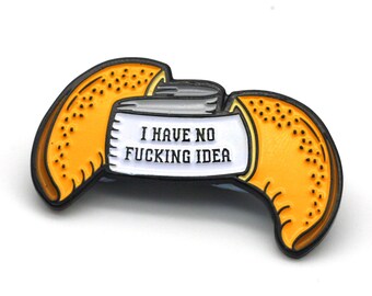 Fortune Cookie Enamel Pin Badge - Punk Rude humour cuss profanity joke designer funny pins Asian Chinese food Alternative gifts accessories