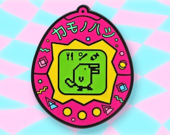 Virtuelles Haustier Platypus Glow in the Dark Enamel Pin - Nostalgische Retro Tamagotchi Pixel Niedlich 90er Jahre Ästhetischer Japanischer Anstecker Y2K Revers Lustige Pins