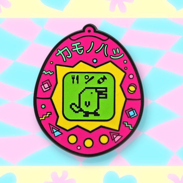 Virtuelles Haustier Platypus Glow in the Dark Enamel Pin - Nostalgische Retro Tamagotchi Pixel Niedlich 90er Jahre Ästhetischer Japanischer Anstecker Y2K Revers Lustige Pins