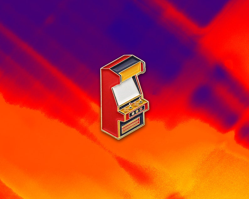 Retro Gaming Enamel Pin Badge Set - Arcade Machine Video Games Game Boy ...