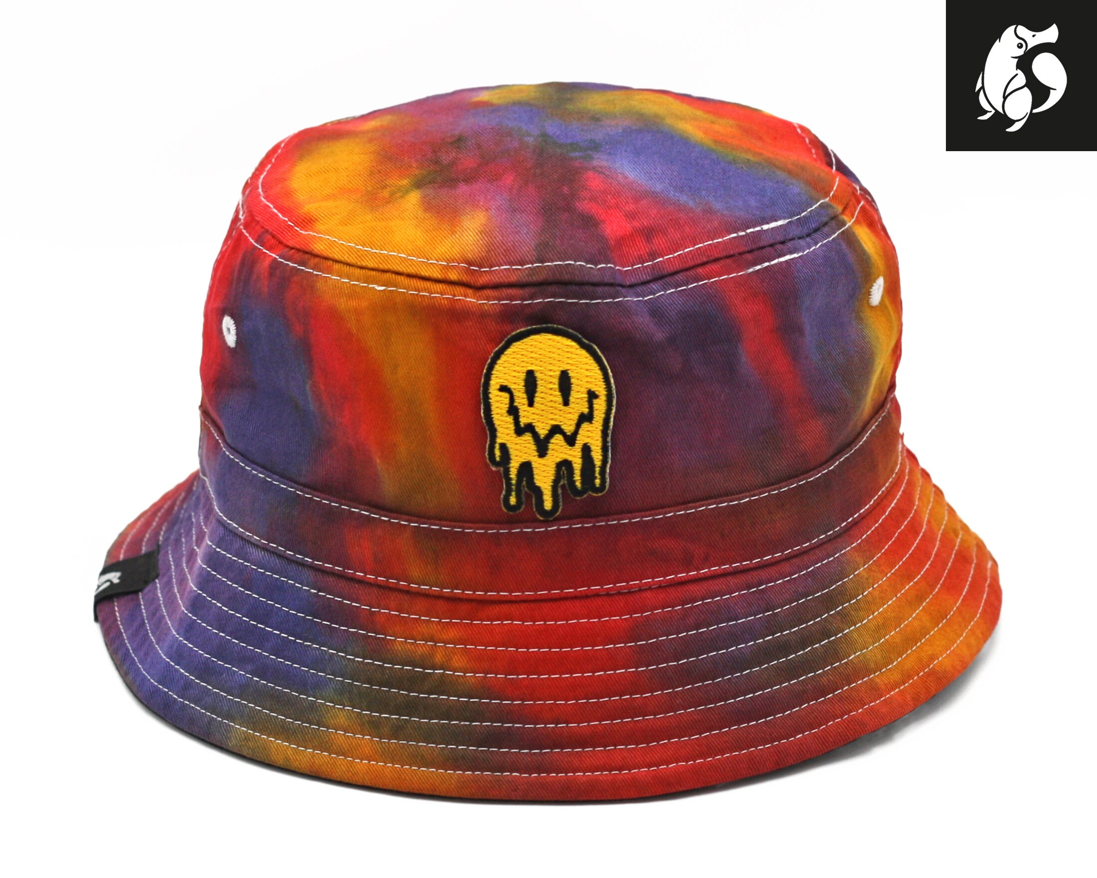 CUSTOM Unisex Tie Dye Bucket Hat One of a Kind Red Blue Etsy