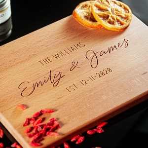 Personalized Cutting Board, Engraved Cutting Board, Handmade Cutting Board, Wedding Gift, Housewarming Gift, Anniversary Gift, Engagement