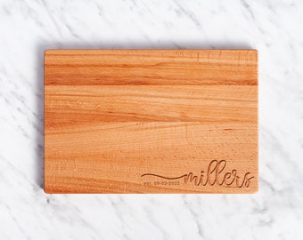 Personalized Cutting Board, Custom Handmade Wooden Charcuterie, Cheese Board Anniversary Wedding Gift
