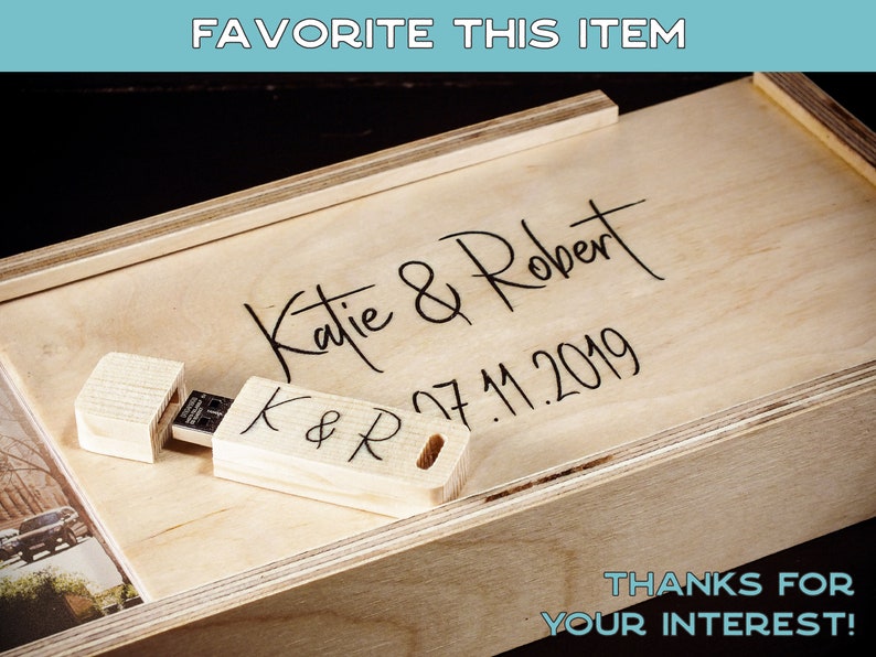 Handmade Wooden 4x6 Photo Box with USB Wedding Memory Box Custom Photography Presentation Box Personalized Engrave Flash Drive 16GB32GB