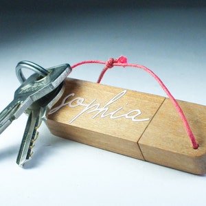Handmade personalized engraved wooden USB Flash Drive - 64GB/128GB - Custom USB