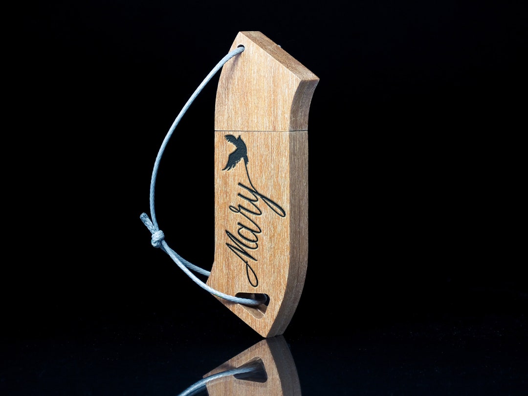 Personalized Engraved Wooden USB Flash Drive - Bird - 64GB/128GB ...