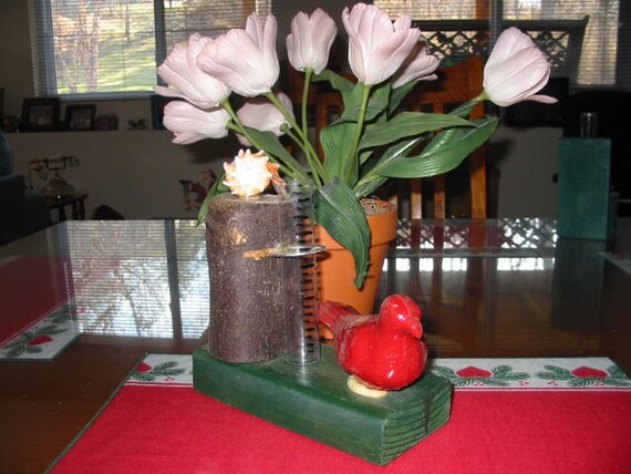 Rain Gauge Decorative Rain Guage With Sea Shell Concrete Red Etsy