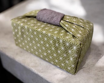 Furoshiki S 50 Kyoto komon Samehada Asanoha Lilac-Green/Furoshiki Cloth/Gift Cloth/Sustainable Wrapping/Zero Waste/Love of Japan/Japan Tradition