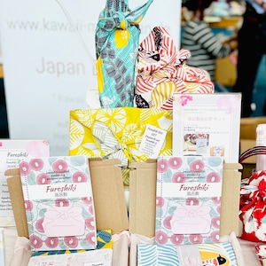 Furoshiki DIY Set / Furoshikitasche / nachhaltige Geschenkverpackung/ Do it yourself Set/ Geschenkset/ ökologische Weihnachtsgeschenk Bild 10